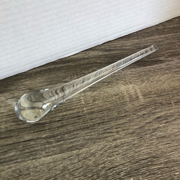 Hand Blown Clear Glass Cocktail Stir Stick - Picture 2 of 8